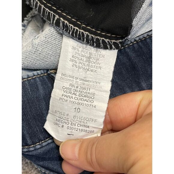 Democracy womens Ab Solution skinny jeans sz 10 9” rise blue jeans stretch denim - Picture 12 of 12